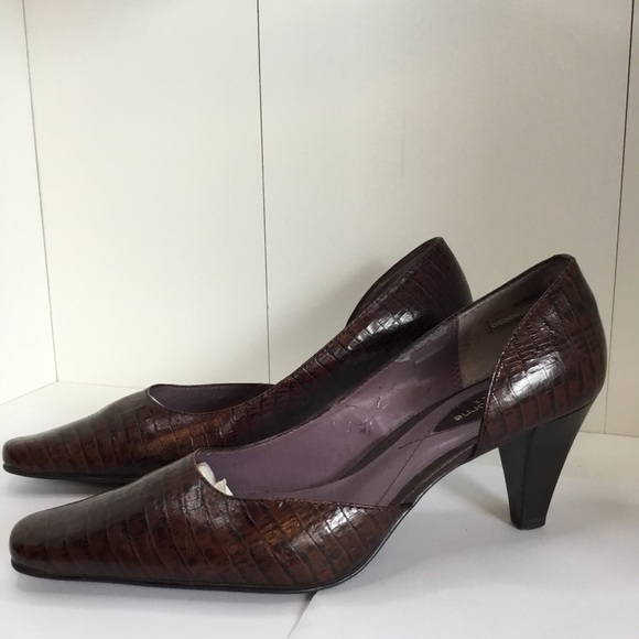 Women's Shoes Liz Claiborne Flex Heel/ Pumps Embossed Print Size 7.5 - Picture 3 of 12